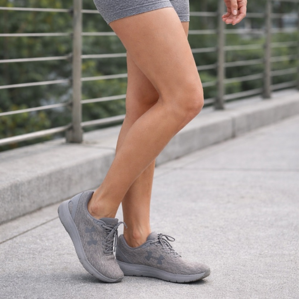 Under Armour Gray Athletic Shoes sneakers - Picture 2 of 8